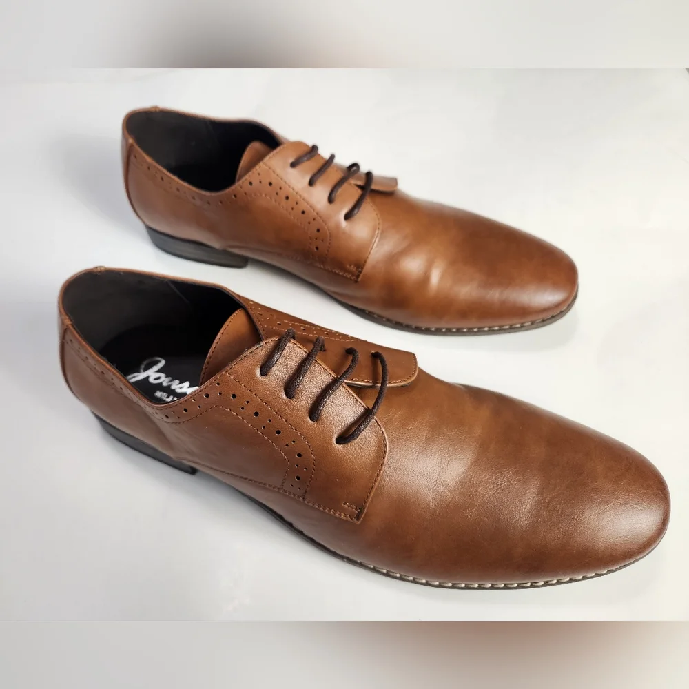JOUSEN Milan Men's Oxford Plain Toe Career Office Dress Shoes Size 14